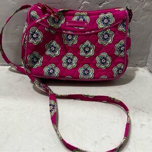 Vera Bradley Mini Hipster Crossbody Pink Swirl Handbag Purse